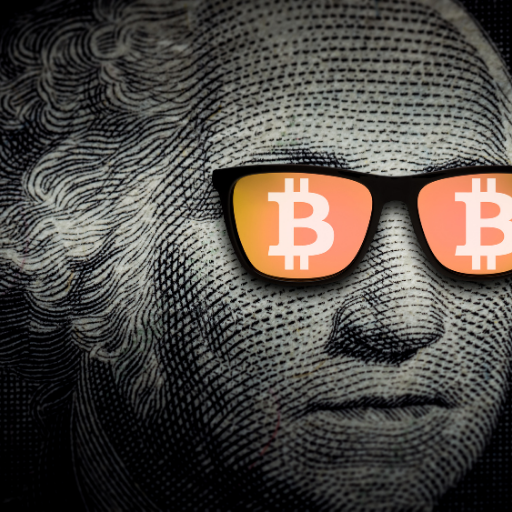 bitcoin crypto glasses logo for discussion article on bitcoin, altcoin, markets, crypto, and the future of investing in the market